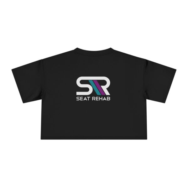 6069713894388866471_2048-2.jpeg Women's Crop Tee - Back "Seat Rehab" Logo